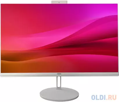 Моноблок Hiper V10 23.8" Full HD PG G6405 8Gb SSD256Gb UHDG Windows 10 Professional GbitEth WiFi BT клавиатура мышь Cam белый 1920x1080