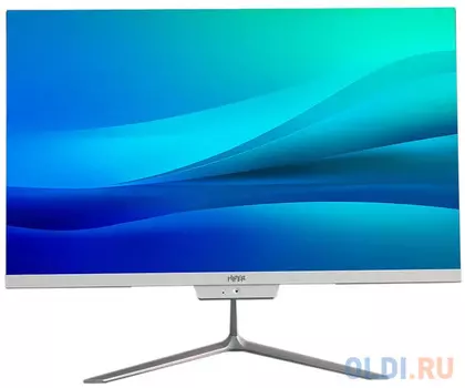 Моноблок Hiper V2 23.8" Full HD Cel G5905 (3.5) 4Gb SSD256Gb UHDG noOS GbitEth WiFi BT клавиатура мышь Cam белый 1920x1080