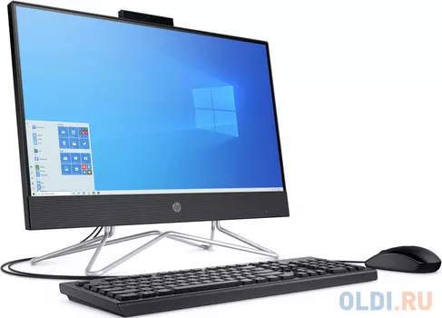 Моноблок HP 24-df0036ur 23.8" Full HD i3 1005 G1 (1.2)/4Gb/1Tb 7.2k/UHDG/CR/Free DOS 3.0/GbitEth/WiFi/BT/65W/клавиатура/мышь/Cam/черный 1920x1080