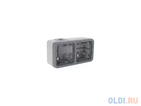 Монтажная коробка Legrand Plexo 2 поста серый 69672