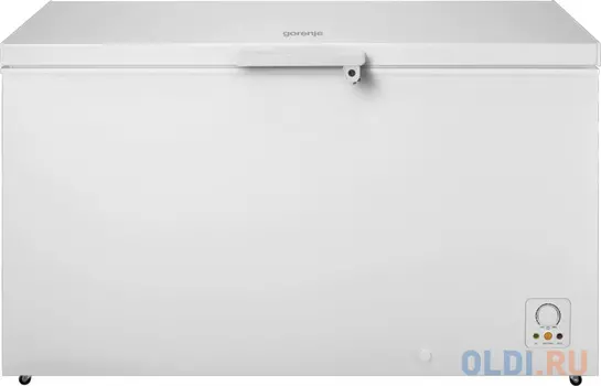 Морозильный ларь GORENJE/ Морозильный ларь GORENJE, отдельностоящий, объем 420 л , LED освещение, замок, механическое управление, цвет белый