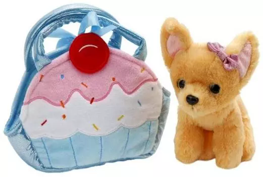 Мягкая игрушка собака ИГРАЕМ ВМЕСТЕ Чихуахуа 19 см ткань CT181087-18B