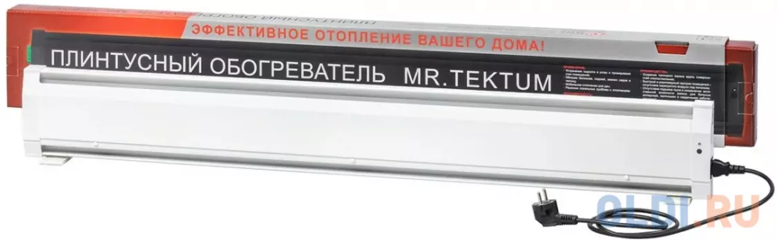Mr.Tektum Электрический плинтусный обогреватель 450Вт Smart 1,1м Белый AG-SMART11-WR