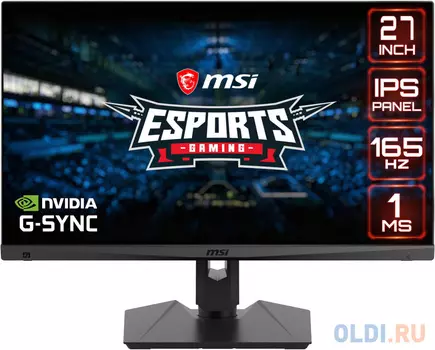MSI 27" Optix MAG274R2 черный {IPS 1920x1080 165hz 1ms 178/178 300cd 1000:1 10bit(8bit+FRC) 2xHDMI2.0 DisplayPort1.2 FreeSync(Prem) USB-C 2xUSB2.0 AudioOut VESA}[9S6-3CA7BA-043]