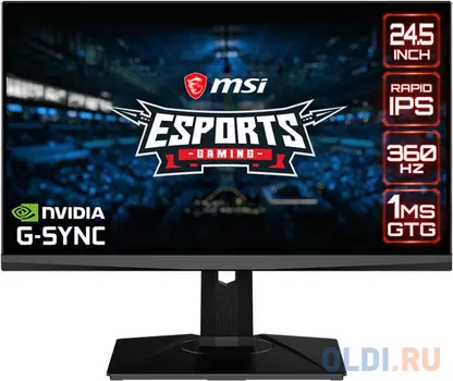 MSI Oculux NXG253R 24.5" (1920x1080 (матовый))/Flat/Rapid IPS/360Hz/1ms/HDMI/DP/USB/7.47kg