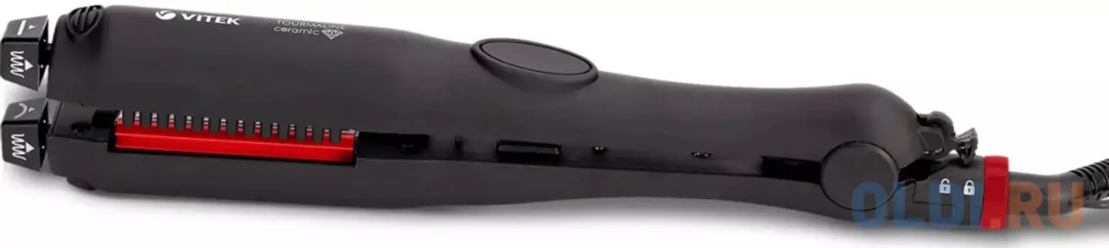 Мульти-Стайлер Vitek 8437-VT-01 25Вт черный макс.темп.:220С покрытие:керамическое