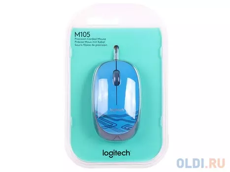 Мышь (910-003114) Logitech Mouse M105 Blue