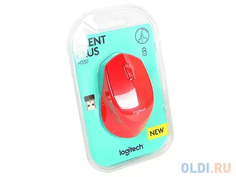 Мышь (910-004911) Logitech Wireless Mouse M330 SILENT PLUS Red