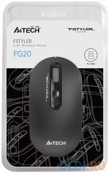 Мышь беспроводная A4TECH Fstyler FG20 серый USB + радиоканал