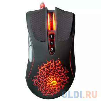 Мышь A4Tech Bloody A90 + Коврик B-081 черный оптическая (4000dpi) USB2.0 игровая (8but)