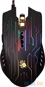 Мышь A4tech Bloody Q82 черный/рисунок оптическая (3200dpi) USB игровая (8but)