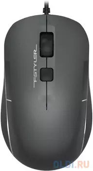 Мышь A4Tech Fstyler FM26S серый/черный оптическая (1600dpi) silent USB для ноутбука (4but)
