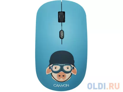 Мышь беспроводная Canyon CND-CMSW401MP Black/Blue USB(Radio)