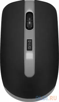 Мышь беспроводная CBR CM 554R Black-Grey, оптика, 2.4 ГГц, на аккумуляторах, 800/1200/1600 dpi, 3 кнопки и колесо прокрутки, выключатель питания, кабе