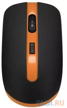 Мышь беспроводная CBR CM 554R Black-Orange, оптика, 2.4 ГГц, на аккумуляторах, 800/1200/1600 dpi, 3 кнопки и колесо прокрутки, выключатель питания, ка