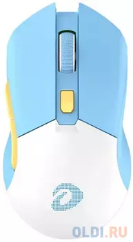 Мышь беспроводная Dareu EM901X белый голубой USB + радиоканал
