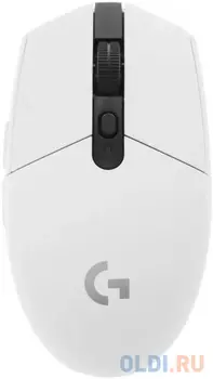 Мышь беспроводная Logitech G304 Lightspeed белый USB + радиоканал 910-005295