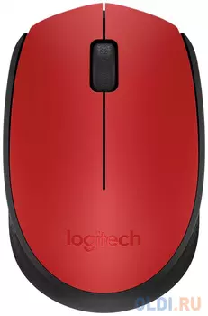 Мышь беспроводная Logitech M170 красный USB + радиоканал