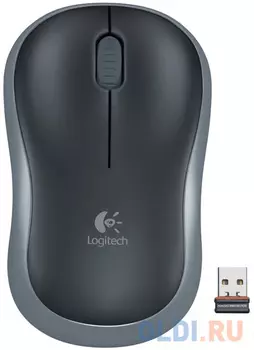 Мышь беспроводная Logitech M185 серый USB + радиоканал