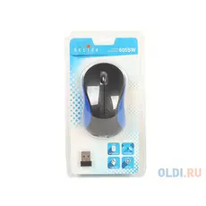 Мышь Oklick 605SW черный/синий оптическая (1200dpi) беспроводная USB (2but)