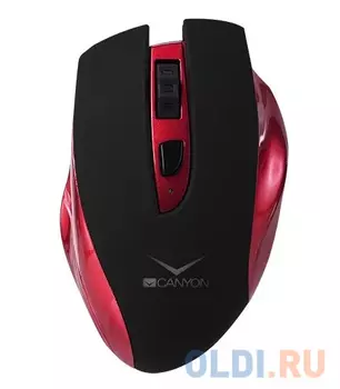 Мышь беспроводная перезаряжаемая CANYON : dpi 800/1200/1600, до 8 часов беспрерывной работы, черно-красная