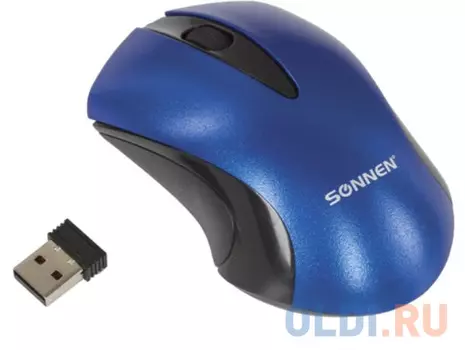 Мышь беспроводная Sonnen M-661Bl синий USB