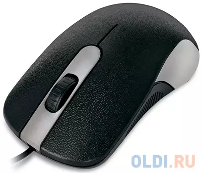 Мышь проводная CBR CM 105 Silver, оптическая, USB, 1200 dpi, 3 кнопки и колесо прокрутки, длина кабеля 1,8 м, цвет чёрный-серебристый