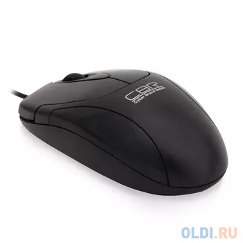 Мышь CBR CM-302 Black, 1200 dpi, оптика, бесшумное нажатие, провод 1.25 метра, USB