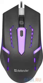 Мышь оптическая Hit MB-601 7цветов, 4кнопки, 800-1200dpi DEFENDER