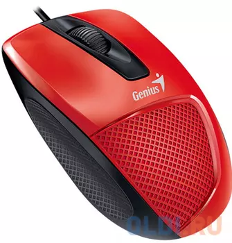 Мышь DX-150X, USB, G5, красная/чёрная (red, optical 1000dpi, подходит под правую руку) new package