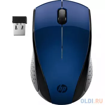 Мышь HP 220 синий оптическая беспроводная USB