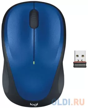 Мышь Logitech M235 синий/черный оптическая 1000dpi беспров. USB для ноутбука 2but (910-007131)