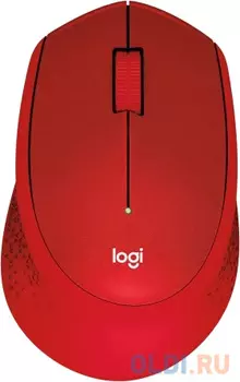 Мышь Logitech M331 Silent Plus красный оптическая (1000dpi) silent беспроводная USB