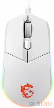 Мышь MSI Clutch GM11 белый оптическая (5000dpi) USB (6but)
