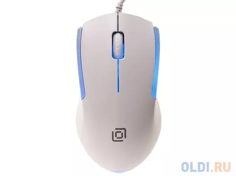 Мышь Oklick 245M белый оптическая (1000dpi) USB (3but