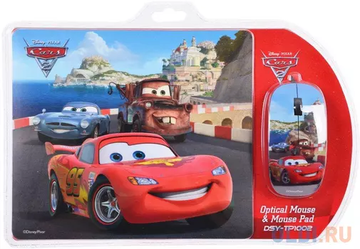 Мышь оптическая проводная+коврик Cirkuit Planet DSY-TP1002 Cars