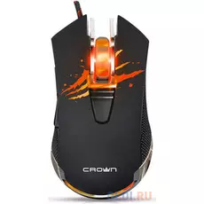 Мышь проводная Crown CMXG-614 чёрный USB