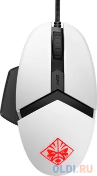 Мышь проводная HP OMEN Reactor белый рисунок USB