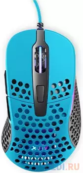 Мышь проводная Xtrfy M4 голубой USB