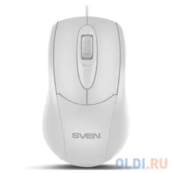 Мышь SVEN RX-110 USB белая (2+1кл. 1000DPI, цвет. картон, каб. 1,5м)