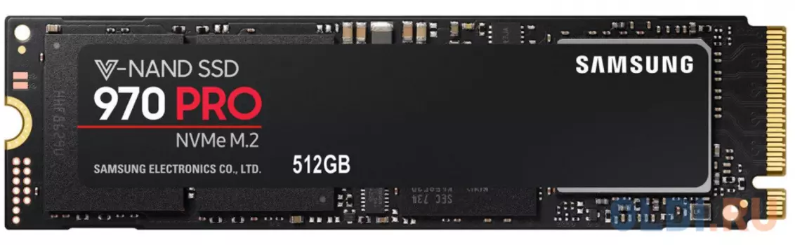 Твердотельный накопитель SSD M.2 NVMe 512GB Samsung 970 PRO (R3500/W2300Mb/s, V-NAND 2-bit MLC, Phoenix, PCIe, 2280) (MZ-V7P512BW)