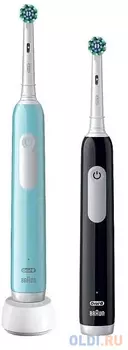 Набор электрических зубных щеток Oral-B Pro Series 1 бирюзовый/черный
