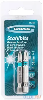 Набор бит GROSS 11357 ph2х50 сталь s2 2шт