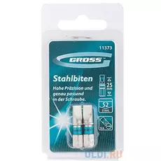 Набор бит GROSS 11373 sl6.0х25 сталь s2 2шт