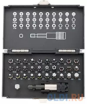 Набор бит, магнитный адаптер,сталь S2,пластиковый кейс,32 предм.// Gross