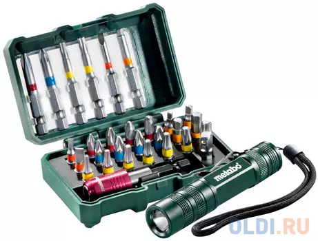 Набор бит Metabo 29шт + LED фонарик 626721000