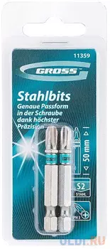 Набор бит PH3х50, сталь S2, 2шт. // Gross