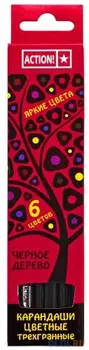Набор цветных карандашей Action! 4607692490544 6 шт 160 мм