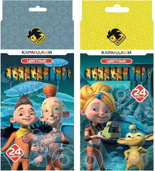 Набор цветных карандашей Action! Алиса 24 шт 17.5 см в ассортименте