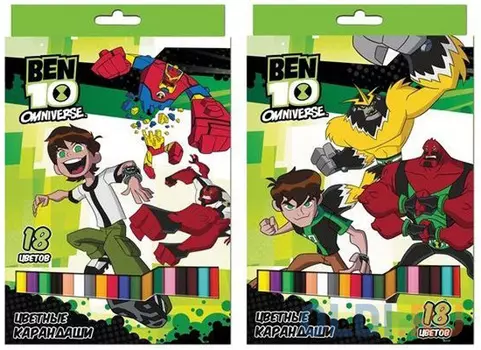 Набор цветных карандашей Action! BEN10 18 шт BT-ACP105-18